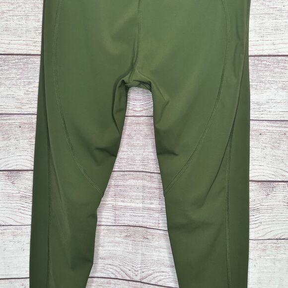 Buff Bunny Ferrari Green Full Length Pocket Wide Waistband Leggings Size Medium - Picture 6 of 7